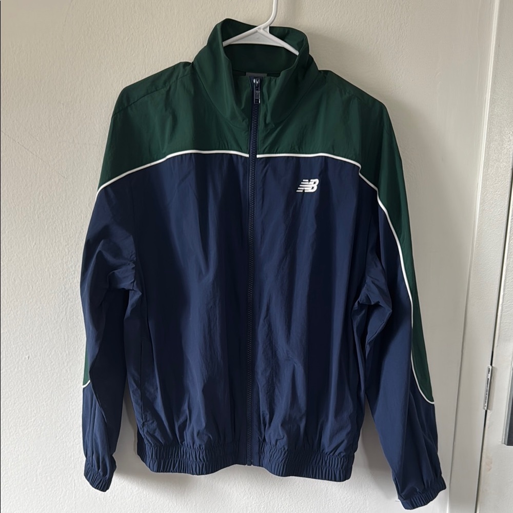 New Balance navy/green windbreaker jacket